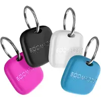 Boompods Boomtag Oplaadbaar 4-pak Zwart, Blauw, Wit, Roze, Tracker, Wit, Roze, Zwart, Blauw