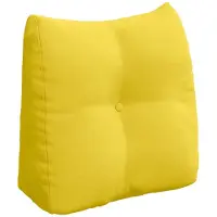 vidaXL Rugkussen Licht Geel 45 x 24 x 50 cm Stof