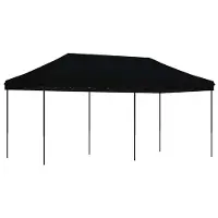 vidaXL Partytent inklapbaar pop-up 580x292x315 cm zwart