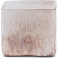 Rivièra Maison Desert Square Votive S - Glas - Wit - 10.0x10.0x10.0 cm