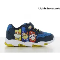Paw Patrol - Schoenen voor jongens met lichtjes - Chase, Marshall en Rubble Sneakers voor kinderen met klittenband - Lichtgevende kindersneaker - Maat 28 - Blauw