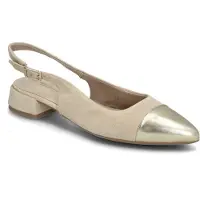 Tamaris Ballerina's van leer met blokhak