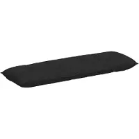 vidaXL Rugkussen Zwart 200 x 19 x 50 cm Stof