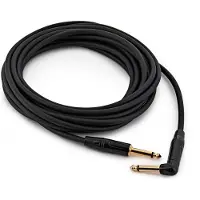 Gear4Music 6.35mm TS Jack - 6.35mm TS Jack Right Angled Pro Cable 9m