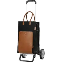 Andersen Shopper Trolley 'Alu Star Shopper Charu' cognac / zwart