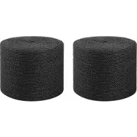 vidaXL Jutetouw 2 st 2 mm Zwart 100% Tossa jute
