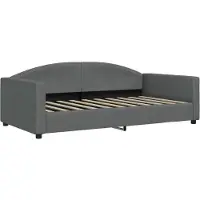 vidaXL Slaapbank 100x190 cm stof donkergrijs