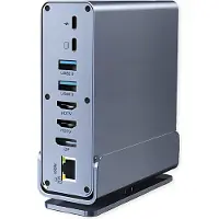 Value USB-C Docking Station, 16-in-1, met HDMI/DP voor 4K60, Gigabit Ethernet, USB-A, USB-C, PD (Power Delivery), SD/microSD-kaartsleuf en audio-aansluiting