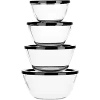 Orion Glazen kom met deksel 750 ml / 1 l / 1,5 l / 2 l 4 stuks.