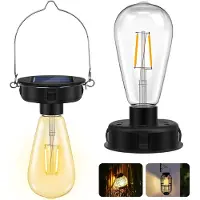 VHV -Solarlamp vervangingsunit - Solar deksel voor lantaarn - Vervangende lampkoppen - Solar onderdelen - Set van 2 - Met LED lampje - Waterdicht - Voor buiten lantaarns - Tuindecoratie - DIY - Zwart