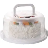 LONGZIMING -Ronde Taartdrager - Cake Transportdoos - Kunststof Bewaardoos - Veilige Vergrendeling - Halftransparante Deksel - Lichtgewicht En Draagbaar - Koelkast En Vriezer Bestendig - 1 Stuk
