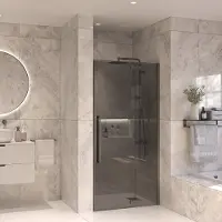Sanivo Nisdeur Set Vigo Rookglas 140x200 Gunmetal