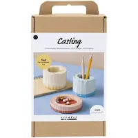 Creativ Company Hobbyset Gieten, Bakjes, blauw, rood, lichtgeel, 1doos/ 1 doos