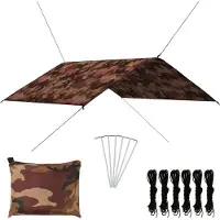 vidaXL Afdekzeil 4x4 m camouflage