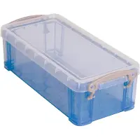 Really Useful Box 0 | 9 liter | transparant blauw