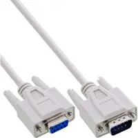 InLine Premium seriële RS232 verlengkabel 9-pins SUB-D (m) - 9-pins SUB-D (v) / gegoten connectoren - 5 meter