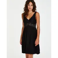 Hunkemoller Slipdress Nora Lace Zwart Dames | Maat: 2XS
