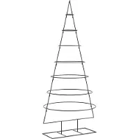 vidaXL Kerstdecoratie kerstboom 180 cm metaal zwart