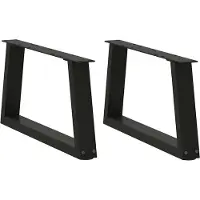 vidaXL Salontafelpoten 2 st V-vormig 60x(30-31,3) cm staal zwart