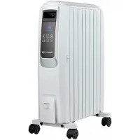Grunkel Olieradiator (8 kamers) Grunkel RAC-8 Piros Digitaal Wit Grijs 2000 W