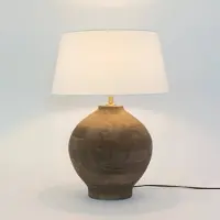 Holländer Tafellamp SORATTE, hout donker, Woon-/ Eetkamer, Hout, Tafellamp