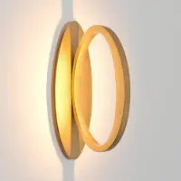 Holländer Wandlamp ASTERISCO OVAL, dimbaar, messing / goud, Woon-/ Eetkamer, metaal, Modern, wandlamp