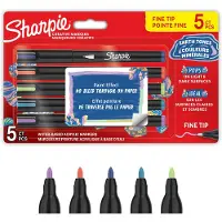 Sharpie Creative Marker Acrylverf Pennen | Aardetinten | Watergedragen Verfmarkers | Fijne Punt | Knutsel- en Kunstbenodigdheden | Diverse Kleuren | 5 Stuks