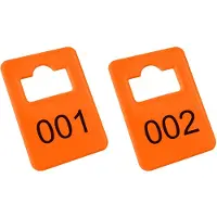 Combicraft Plastic Garderobenummers Tiffany Oranje - 1 t/m 100