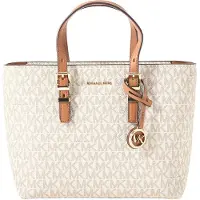 Michael Kors Handtas ivoor / karamel / donkerbruin