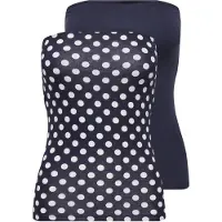 ONLY Top 'ONLLIVE LOVE' donkerblauw / wit