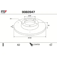 FTE 9082647 Remschijf