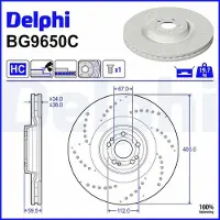 Delphi BG9650C Remschijf
