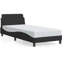 vidaXL Bedframe met hoofdeinde "Dover", zwart, 80x200 cm, fluweel