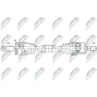 NTY NPW-HY-687 Aandrijfas