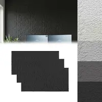 NaiZy 3D Muurpaneel Steenlook 120x60x5 cm, 3 Stuks PU Zelfklevende Wandbekleding, Waterdicht Steenpaneel voor Keuken, Badkamer & Woonkamer, Type B - Diepzwart -