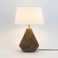 Holländer Tafellamp CAPANNE, hout donker, Woon-/ Eetkamer, Hout, Tafellamp