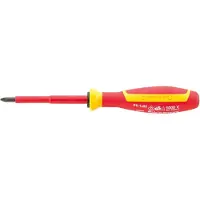 Stahlwille 4665 VDE 1 VDE KREUZSCHLITZSCHRAUBENDREHER MIT DRALL-GRIFF 46653001 VDE Kruiskop schroevendraaier 1 Koplengte: 80 mm DIN EN 60900