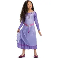 Disguise DISNEY - WISH, Asha jurk Classic, Maat M (7-8 jaar), Meisjes
