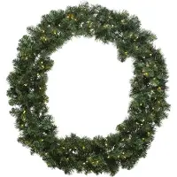Décoris Kerstkrans Imperial 40-LED 50cm Groen groen PVC Kransen