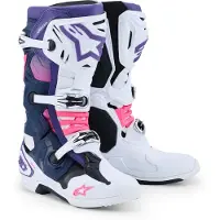 Alpinestars Tech 10, laarzen ,Wit/Lila/Donkerblauw/Neon-Pink ,13 US