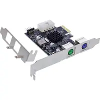 InLine interfacekaart, 2x PS/2, PCIe, USB-aansluiting, MCS9990