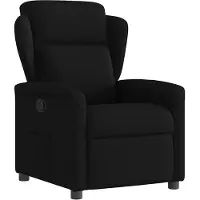 vidaXL Fauteuil verstelbaar stof zwart