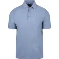 State of Art Polo Piqué Leafs Lichtblauw