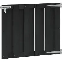 vidaXL Tuinpoort 100 x 80 cm WPC en Aluminium Zwart