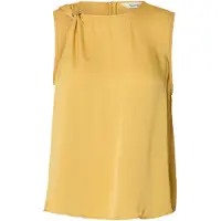 Selected Dames Tops & T-shirts Slflaura Sl Trim Top B - Oker - Maat 38