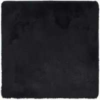 vidaXL Hoogpolig vloerkleed NAVARRA 200x200 cm polyester zwart