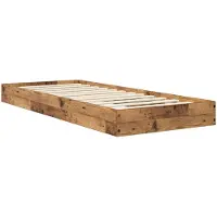 vidaXL Vloerbedframe Oud hout 80 x 200 cm Bewerkt hout