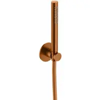 Hotbath Ace AC443 handdoucheset met staafhanddouche aan houder geborsteld koper PVD