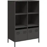 vidaXL Hoge kast 68x39x103,5 cm staal zwart
