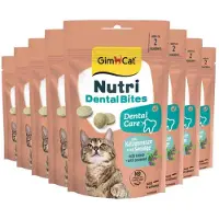 GimCat 8x Kattensnack Nutri Dental Bites 40 Gr